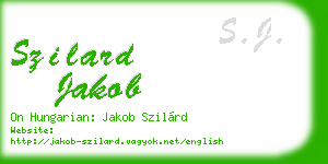 szilard jakob business card