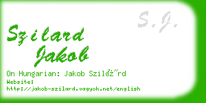 szilard jakob business card